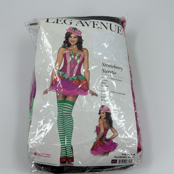 Leg Avenue Strawberry Sweetie Strawberry Shortcake Costume - Picture 10 of 11